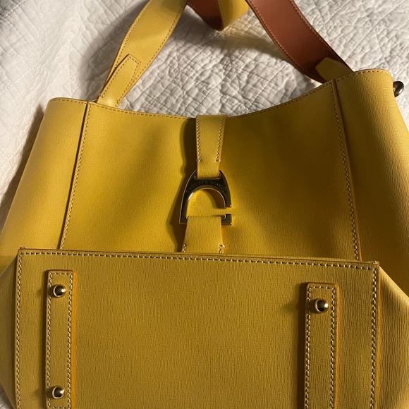 Brand new Yellow never used Dooney and Bourke over the shoulder bag - Picture 1 of 11